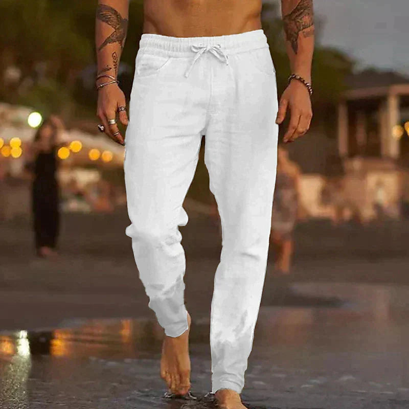 Álvaro - Pantalón de lino ligero para hombre