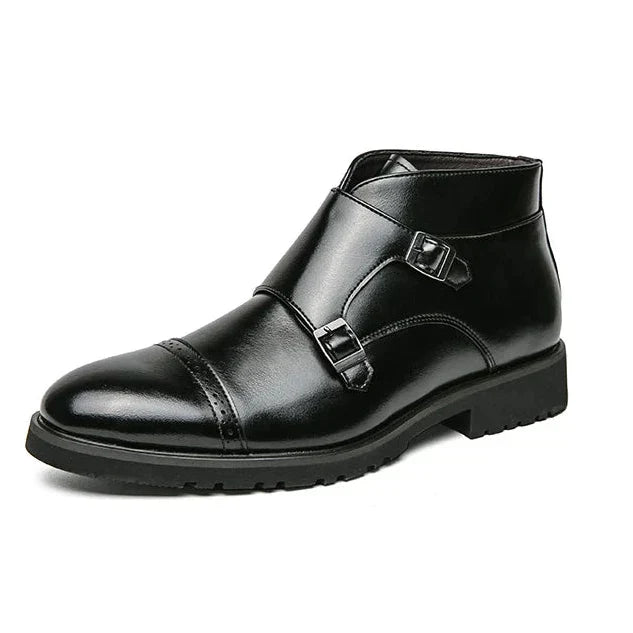 Davide | Botas doble monk de cuero con correas