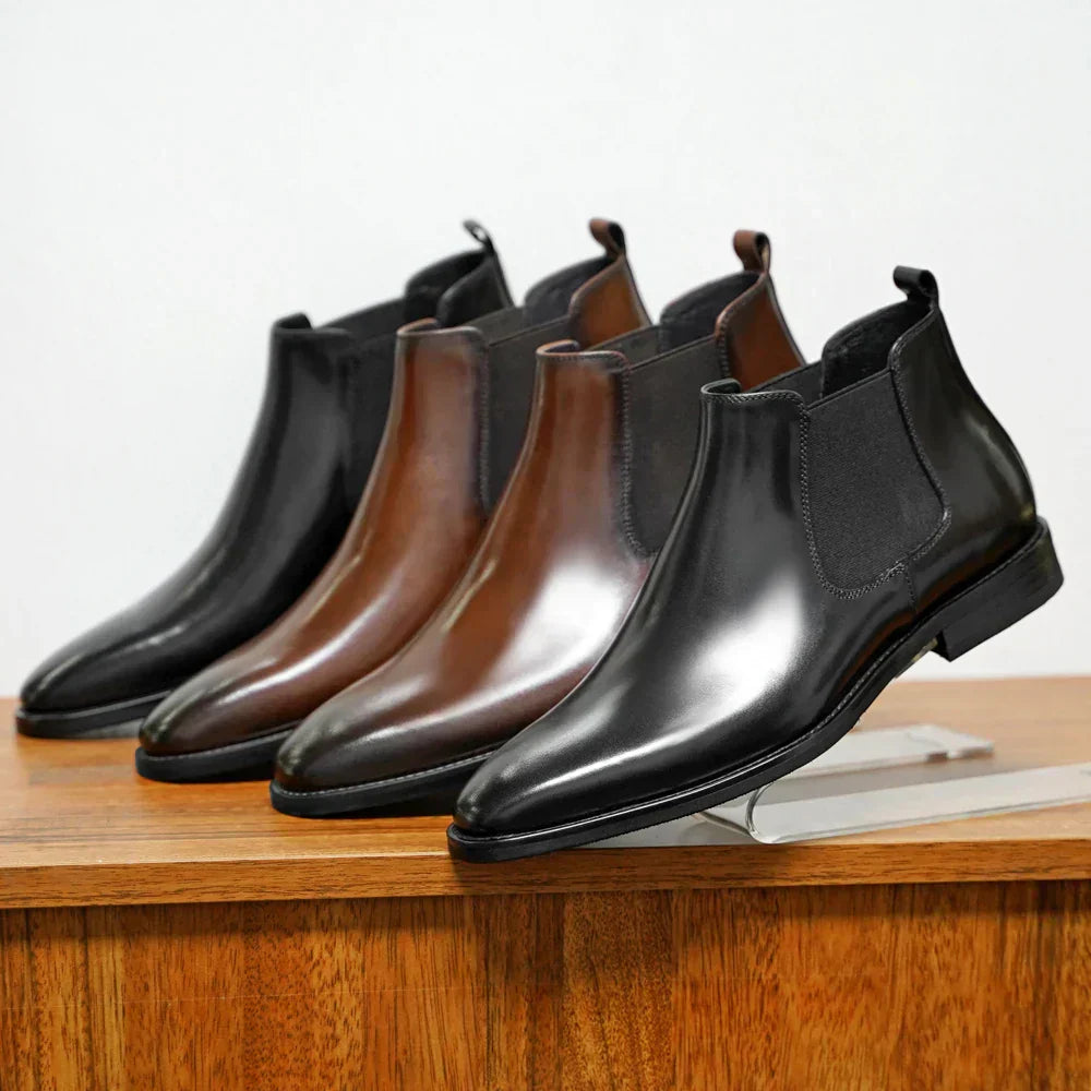 Claudio | Botas Chelsea de cuero genuino