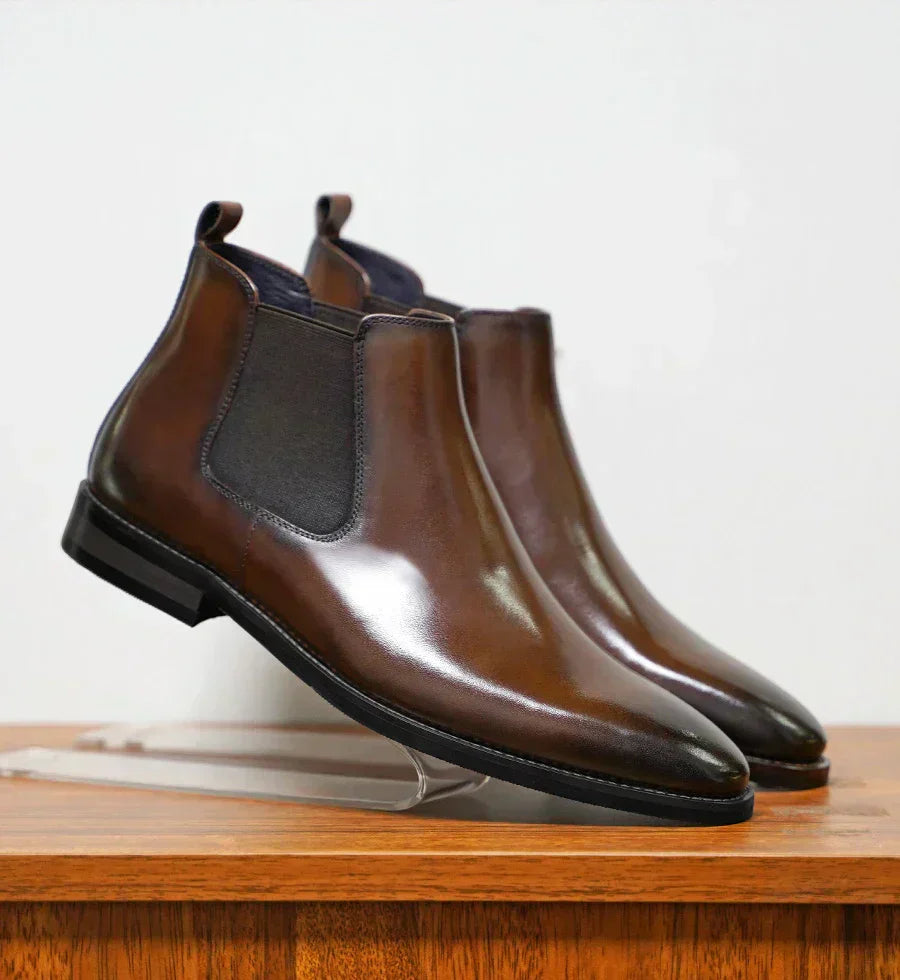 Claudio | Botas Chelsea de cuero genuino