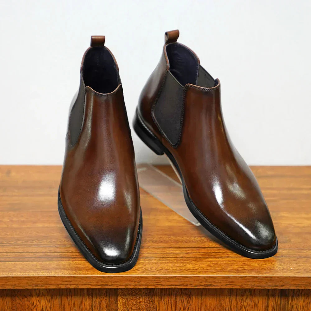 Claudio | Botas Chelsea de cuero genuino