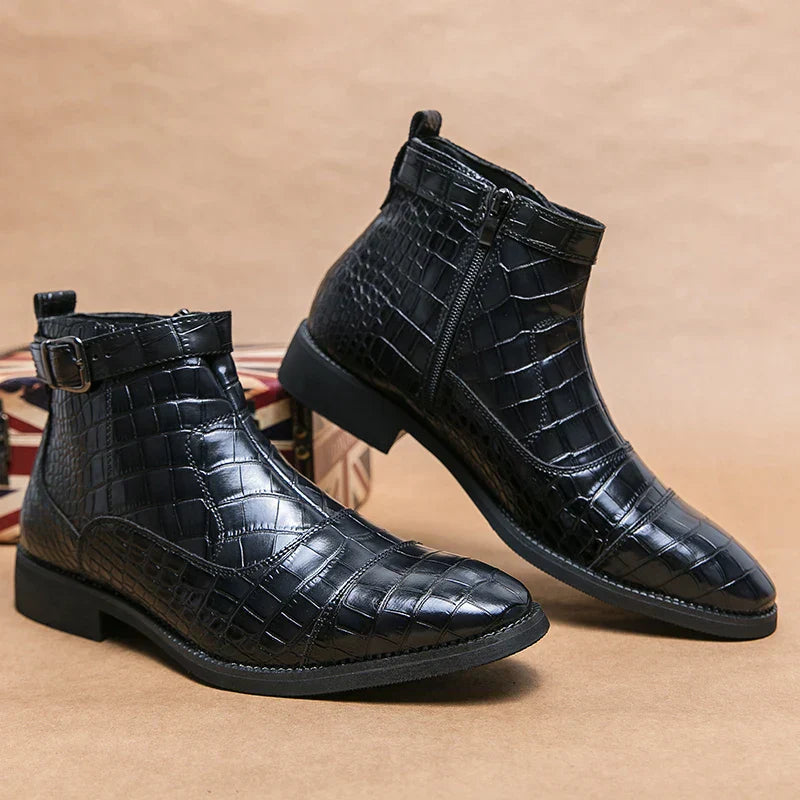 Barone | Botas de cuero con hebilla
