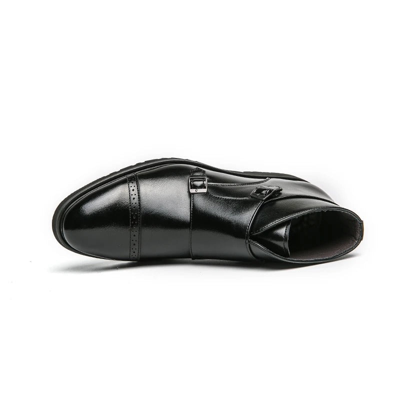 Davide | Botas doble monk de cuero con correas