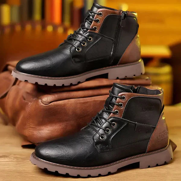 Gennaro | Botas con cordones de cuero resistente