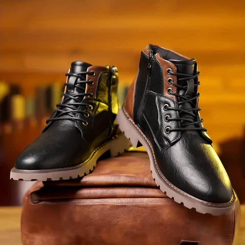 Gennaro | Botas con cordones de cuero resistente