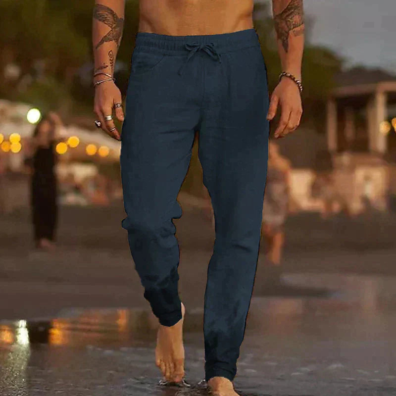 Álvaro - Pantalón de lino ligero para hombre