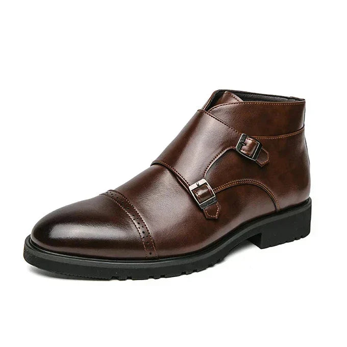 Davide | Botas doble monk de cuero con correas