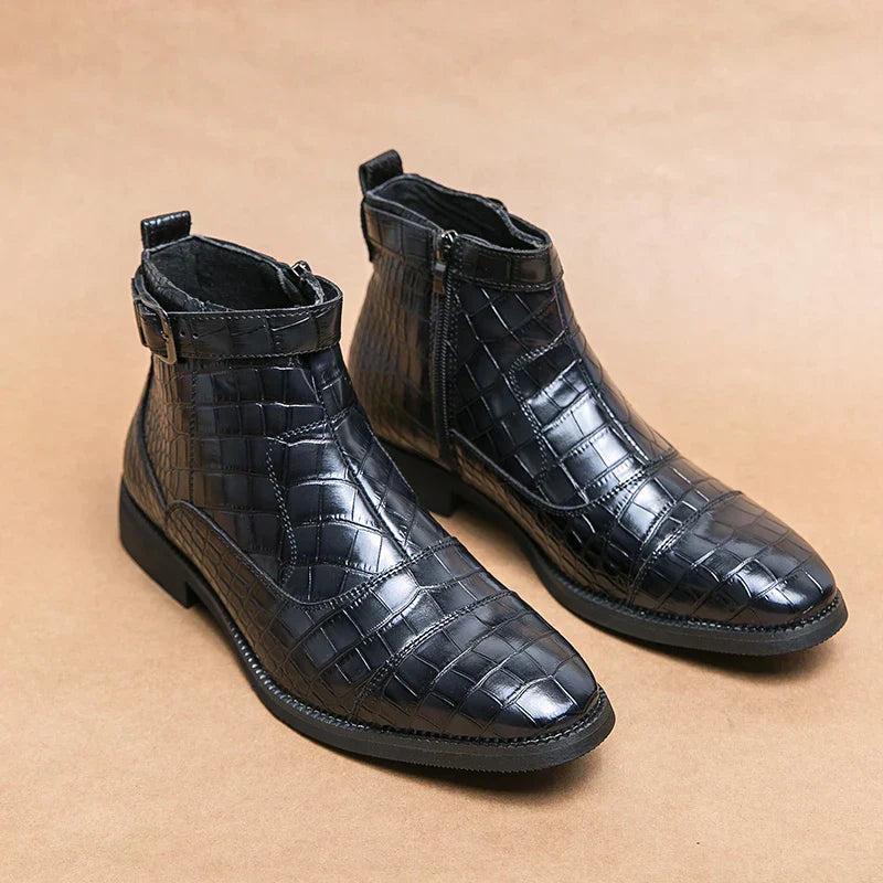 Barone | Botas de cuero con hebilla